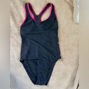 Ankar One Piece Bathing Suit - Black with Pink Trims Size 2XL- New no tag